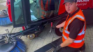 How to adjust the Suction Box on a C202 Road Sweeper [upl. by Ojybbob]