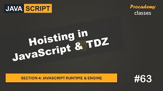 63 Hoisting in JavaScript amp TDZ  JavaScript Runtime amp Engine  A Complete JavaScript Course [upl. by Ahsas]