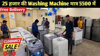 Cheapest Home appliances amp Electronics Market in Delhi  Used electronics Market Washing Machine AC [upl. by Arahset]