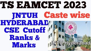 TS EAMCET 2023  JNTUH CUTOFF MARKS amp RANKS IN TS EAMCET 2022 [upl. by Horatius]