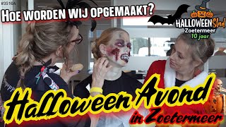 De MAKING of hoe wij werden OPGEMAAKT en VERANDERDE voor HALLOWEENSTAD in Zoetermeer 3516A [upl. by Isnam]