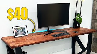 How to Build a Budget Desk  StepbyStep DIY [upl. by Aretha]