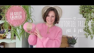 Tutoriel tricot  Le gilet Laurier  Niveau débutant [upl. by Ferdinande]