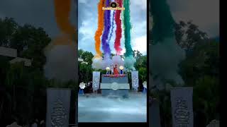 Colourful varmala and fireworks 💐decoration decoration wedding fireworks [upl. by Peg]