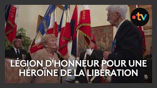 Débarquement de Normandie  Légion dhonneur pour Marthe Rigault héroïne de la libération [upl. by Ecinad]