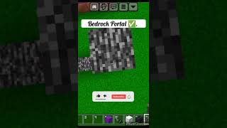 Bedrock Portal in Minecraft shorts minecraft [upl. by Sussna796]