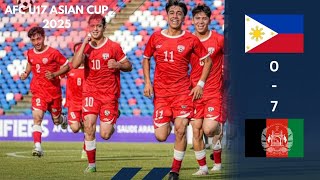 Afghanistan vs Philippines  Qualification  Group B  AFC U17 Asian Cup 2025 [upl. by Linker]