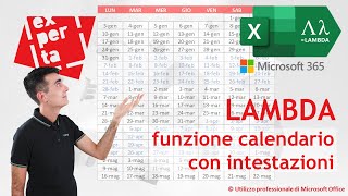 EXCEL  TRUCCHI E SEGRETI 📅 LAMBDA oltre ogni limite funzione calendario con intestazioni [upl. by Neelahtak]