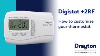 How to customise your thermostat Drayton Digistat 2RF [upl. by Gladis]