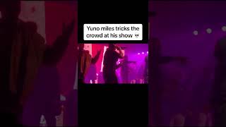 Yuno miles tricks crowd at his concert 😂 [upl. by Yajiv]