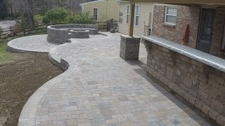 Paver Patio construction time lapse 400 man hours condensed to 5 minutes [upl. by Montagu]