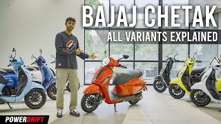 Bajaj Chetak Variants explained  Which Chetak features what  PowerDrift [upl. by Laroy]