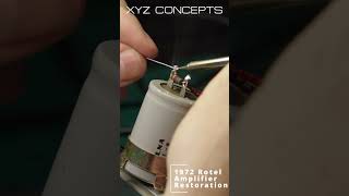 1972 Rotel Amp restoration  soldering in a bulk capacitor [upl. by Fem838]