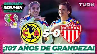 HOGHLIGHTS  América 50 Necaxa  AP2023J14  Liga Mx Femenil  TUDN [upl. by Sirad]