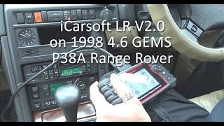 iCarsoft LR V20 on 1998 P38A Range Rover [upl. by Nevarc]