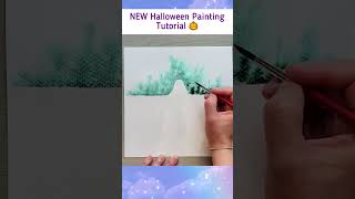 How to Paint a Ghost 👻👆 watercolorpainting easytutorial halloween [upl. by Ahsiekan]