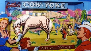 1965 Gottlieb COW POKE Pinball Machine in action [upl. by Laeahcim]