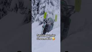 Snowmobile almost crushed me 😅 [upl. by Aidnama487]