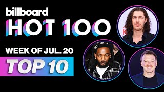 Billboard Hot 100 Top 10 Countdown For July 20 2024  Billboard News [upl. by Ermeena]