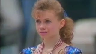 Medal Ceremony Oksana Baiul 1993 Ukraine Anthem First Playing [upl. by Tergram]