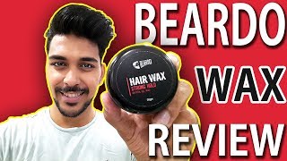 BEARDO HAIR WAX REVIEW  HOW TO USE HAIR WAX  HOW TO USE BEARDO HAIR WAX 2018 [upl. by Ayom]