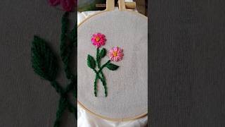 Simple amp beautiful hand embroidery shortvideo embroidery embroiderydesigns handembroidery [upl. by Geirk]