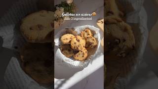 Galletas sin azúcar y sin harinas con 3 ingredientes 🍪 galletas sinazucar sinharinas saludable [upl. by Morry]