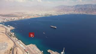 Flying over Eilat  The Desert City [upl. by Rudy]