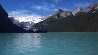 Beautiful weather in September at Lake Louise Banff Alberta Canada [upl. by Elyrpa]