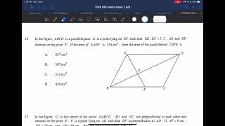 HKDSE 2018 Paper 2 Q16 Classic area ratio [upl. by Idaline524]