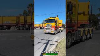 Kenworth K200 BAB quad road train turning hard [upl. by Nova]