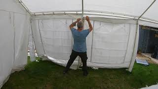 HOW TO Set Up A 13quot x 20quot 4 x 6 M Party Tent Marquee With Lights amp Flooring  Complete Tutorial [upl. by Borries]