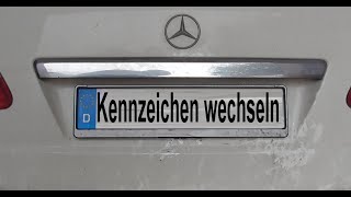 Kennzeichen wechseln Auto Nummernschild tauschen – Kennzeichenhalter montieren anbringen amp entfernen [upl. by Silevi655]