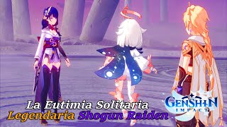 Genshin Impact Gameplay  La Eutimia Solitaria  Legendaria Shogun Raiden Acto 1 en Español [upl. by Enitsenre]