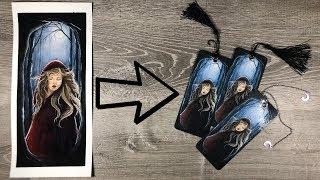 Turning ART 🎨 into BOOKMARKS DIY Bookmark Tutorial 📚 [upl. by Rodman]