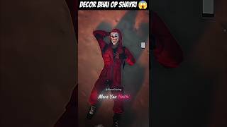 Decor bhai op shayri 😱 freefire decorgeming [upl. by Arah]