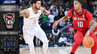 NC State vs Notre Dame Condensed Game  202122 ACC Men’s Basketball [upl. by Diann175]