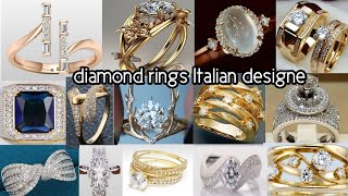 gold with Diamond rings latest Italian design2024 diamonds trendy weddings ringsdiamond rings [upl. by Asemaj356]