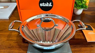 New Stahl Steel Kadai triply 2L 22cm Review Stahl Steel cookware steel Ki Kadai [upl. by Byran]