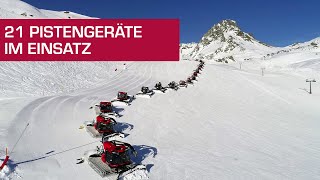 Ausfahrt Pistengeräte Ischgl März 2019 Silvretta Arena Pistenbully Samnaun [upl. by Nnylodnewg299]