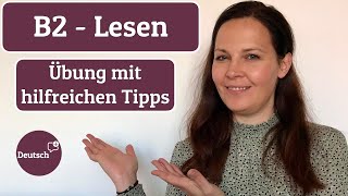 Leseverstehen trainieren effektive Übung Deutsch B2 Lesen [upl. by Anuahs766]