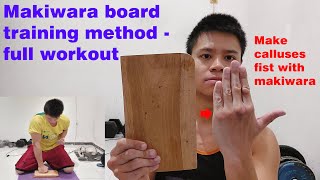 Makiwara Board Training Method Full Workout  Make Iron Calluses Knuckles with Makiwara [upl. by Yllas391]