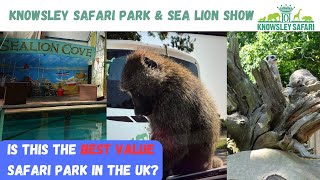 Knowsley Safari Park FULL tour amp review  Sea lion show  🐒Baboons jumping on car  Family days out [upl. by Ronym187]