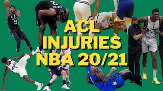 ALL ACL injuries in NBA 20 21 season [upl. by Irvin821]