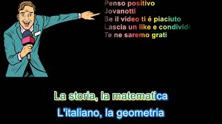 Penso positivo Jovanotti con testo in stile karaoke [upl. by Yluj]