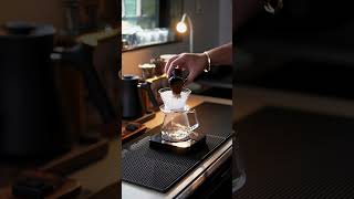 Brewing a cup with April Glass Brewer 🤍✨ Pourover AprilBrewer Acacia Fellow DailyCoffee [upl. by Nagar]