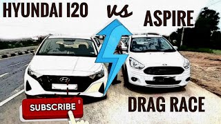 Hyundai i20 vs Ford Aspire  Drag Race  Bs6 i20 Diesel [upl. by Ahcsat]