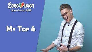 Eurovision 2018  My Top 4 so far 「EuroCore」 [upl. by Eissirk]