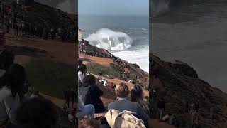 The Epic Waves of Nazaré Canyon ocean portugal sea shorts videos [upl. by Rhu]