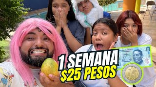 1 SEMANA CON 25 PESOS  EQUIPO MAR VS EQUIPO TIERRA 🤣 [upl. by Annadiane]